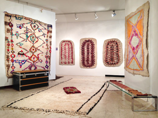 2014 summer mix central asian turkmen felts + Berber rugs