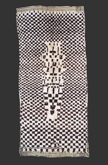 pile carpet from the region around Azilal, central High Atlas, Morocco, ca. 1950, ca. 320 x 145 cm (10' 8'' x 4' 10'')
