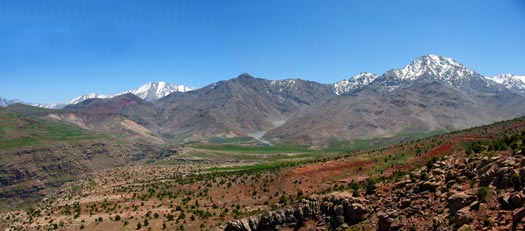 Ourika valley. High Atlas mountains panorama