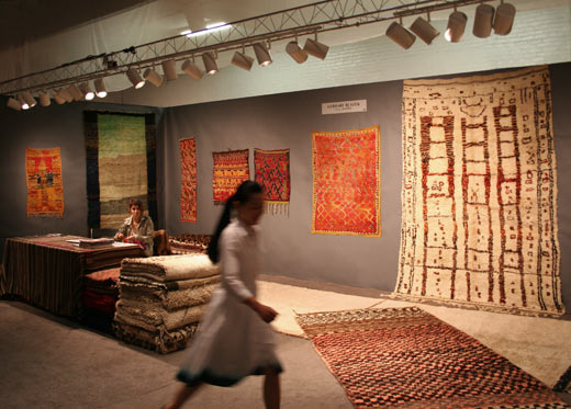 New York tribal show Beni Mguild + Boujad Berber carpet 