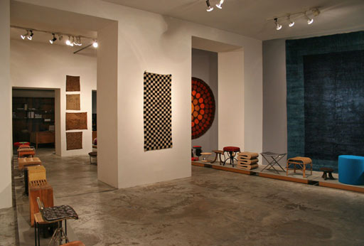 geometrien exhibition vienna. Tibet checkerboard rug. vintage
Verner Panton rug. Bejing carpet