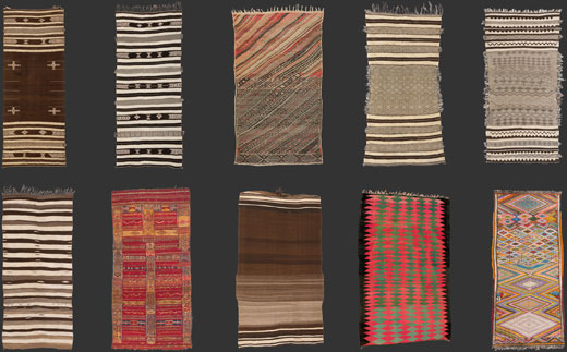 Moroccan Berber kilims + flat weaves