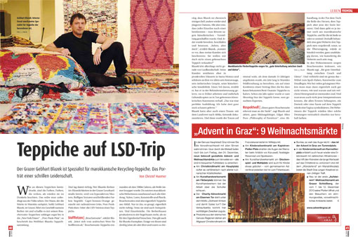 'Teppiche auf LSD-Trip', Christof Huemer in
'Frontal', December 201o 