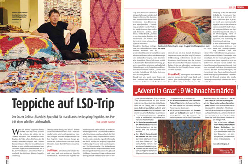 'Teppiche auf LSD-Trip', Christof Huemer in
'Frontal', December 201o 