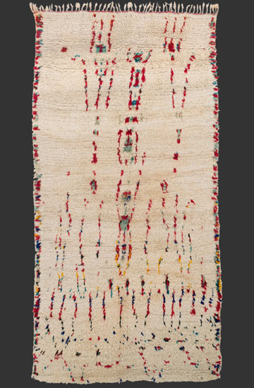 pile rug from the Azilal region, central High Atlas, Morocco, 1980s, 220 x 110 cm (7' 3'' x 3' 8'')