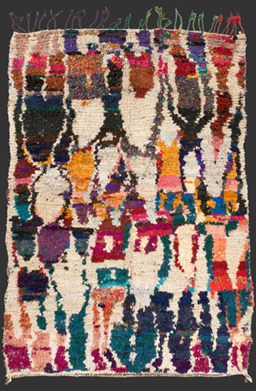 pile rug from the Ourika valley, central High Atlas, Morocco, 1990/2000, 240 x 165 cm (8' x 5' 6'')