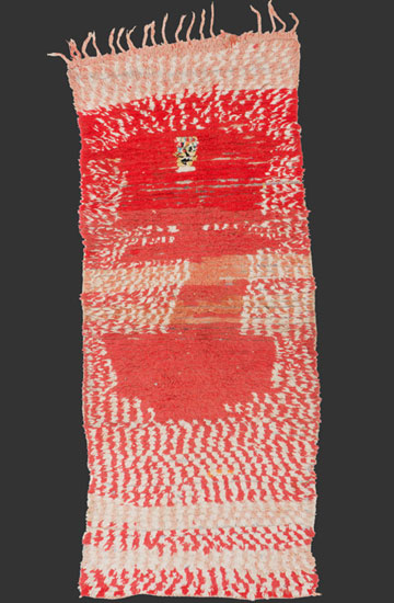 pile rug from the Region around Boujad, eastern Haouz plains, Morocco, 1970, 190 x 80 cm (6' 4'' x 2' 8'')