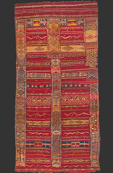 Zemmour prestige kilim, probably Houderrane, north-western Middle Atlas, Morocco, late 19th/early 20th century, 310 x 145 cm (10' 2'' x 4' 10''), ex. coll. Frank Hall