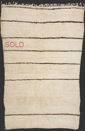 TM 2433, Beni Ouarain rug with looped pile, north-eastern Middle Atlas, Morocco, 1980s/90s, fine texture + comparably quite old, ca. 295 x 200 cm (9' 8'' x 6' 8'') ...more