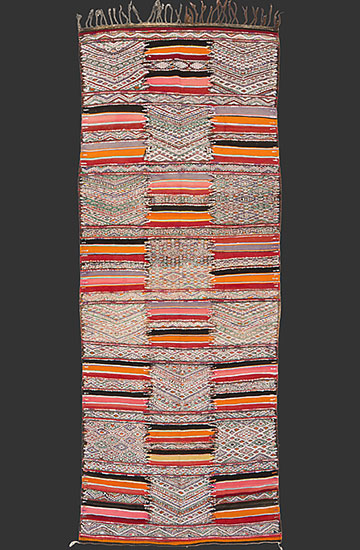 TM 2259, Zayan or Beni Mguild kilim, central or western Middle Atlas, Morocco, 1970s/80s, 345 x 135 cm (11' 4'' x 4' 6''), high res. image + price on request 