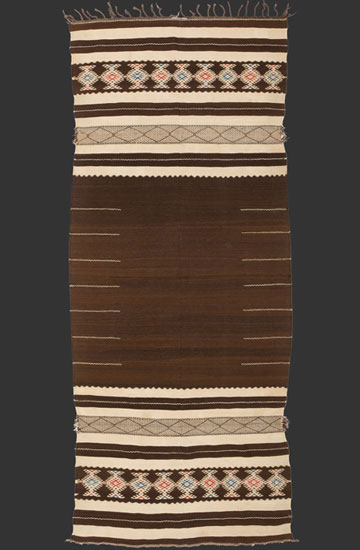 TM 1180, very fine Ait Ouaouzguite kilim, Jebel Siroua region, southern Morocco, ca. 1900, 320 x 135 cm (10' 6'' x 4' 6''), high resolution image + price on request