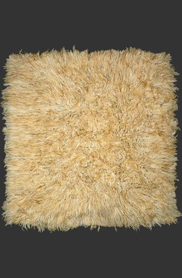 TA 024, shag rug woven in 3 stripes, Balkan, probably Bulgaria, 1960ies, 205 x 200 cm (6' 10'' x 6' 8''), p.o.a.