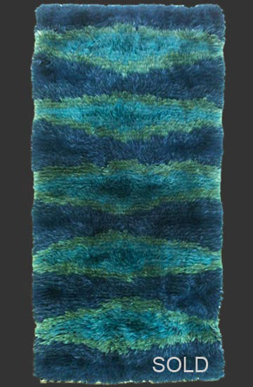 TA 054, modernist rya rug, anonymous, hand-made in Sweden, 1960/70, ca. 150 x 75 cm (5' x 2' 6''), p.o.a.