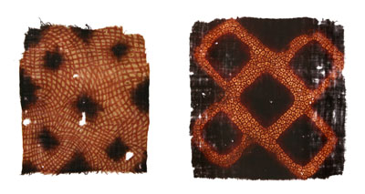 tie dye berber veils from the Beni Ouarain / Ahel Telt