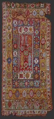 moroccan rabat carpet around 1840