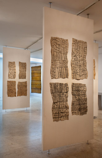 gallery in Graz, Mbuti pygmy loincloth textile exhibition