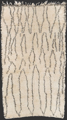 Beni Ouarain pile rug, 340 x 195 cm (11' 2'' x 6' 6'')